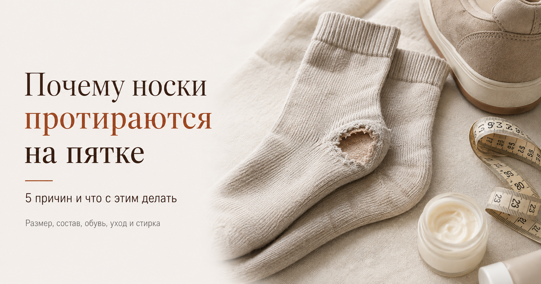 Почему носки протираются на пятке и что с этим делать